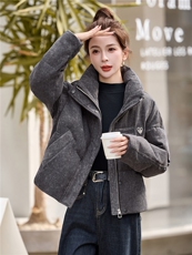 2025年冬季休闲风90白鸭绒牛仔，女装羽绒服，艾尚靓装