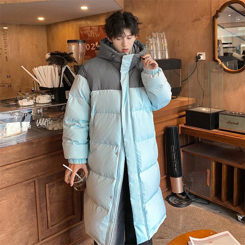 90%鸭绒长款羽绒服D5563-TP235328潮牌设计感休闲保暖外套,男装羽绒服,电商A102