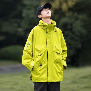 黑武士机能冲锋衣高街美式复古工装秋季登山服夹克JK999-P82-图片