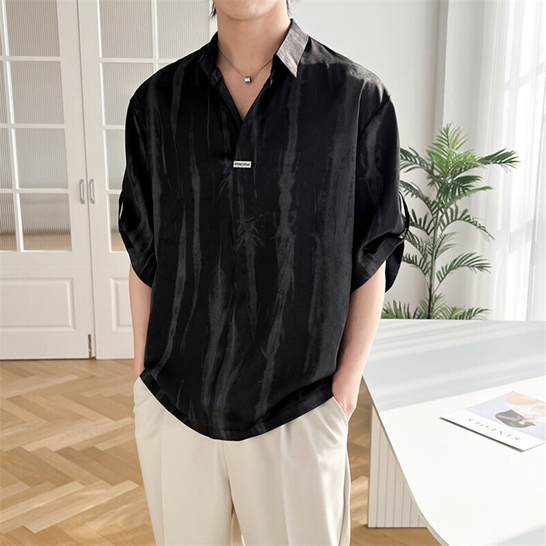 B353 CS366 P55 M-3XL 聚酯纤维100 夏季新款2025冰丝衬衫直播款1图片