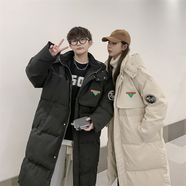 情侣装冬季中长款连帽棉衣男女美式高街加厚棉服812-MY668-P148图片