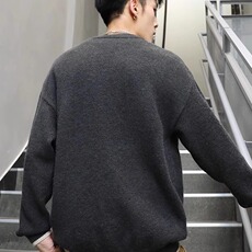渐变圆领毛衣士2025新款秋冬季潮流加厚针织打底衫线衣男MYB083，男装T恤，星座516A