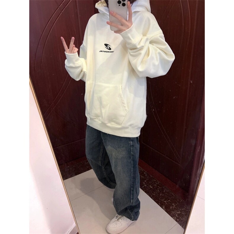 美式复古连帽卫衣新款秋冬慵懒风外套WCX269-P48,女装短外套,星座208-5