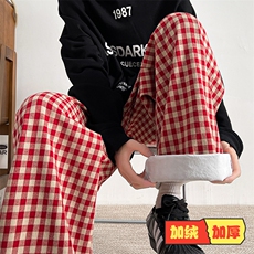 红白格加绒款