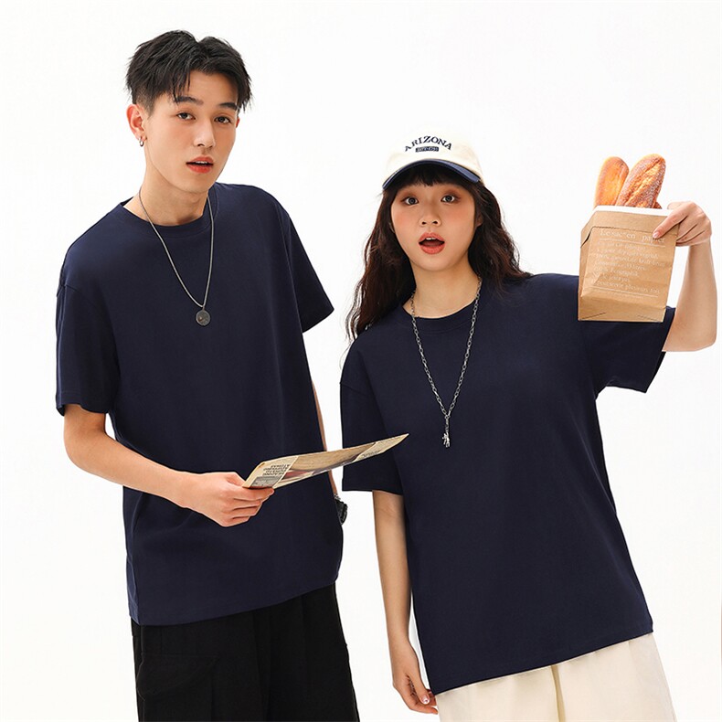 40支 双纱珠地230克 11色S-3XL 棉 男女款T恤图片