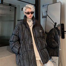 W8211P125控168灯芯绒扎染宽松休闲棉衣棉服，男装棉衣，电商B205
