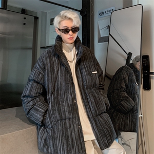 W8211 P125 控168 灯芯绒扎染宽松休闲棉衣棉服图片
