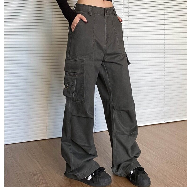 美式vibe高街复古水洗工装裤男女欧美宽松直筒休闲裤LN10433-P62，男装工装外套，星座1008