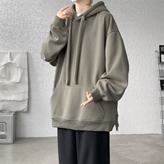 8XL-M加绒连帽卫衣加厚大码美式重磅硬挺上衣外套秋冬WY9101/P60，女装短外套，电商B238