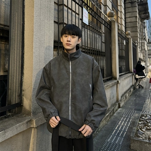 美拉德春季男女外套高街美式hiphop复古拉链夹克服JK08-P85控118图片