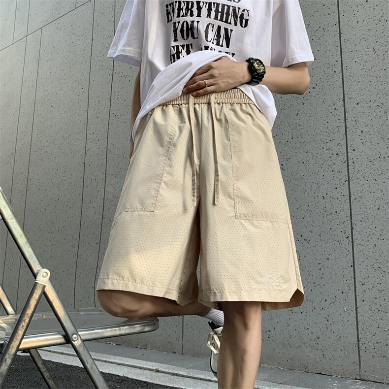 夏季薄款纯色简约宽松工装短裤男士五分休闲潮牌运动裤,男装牛仔裤,星座716-3