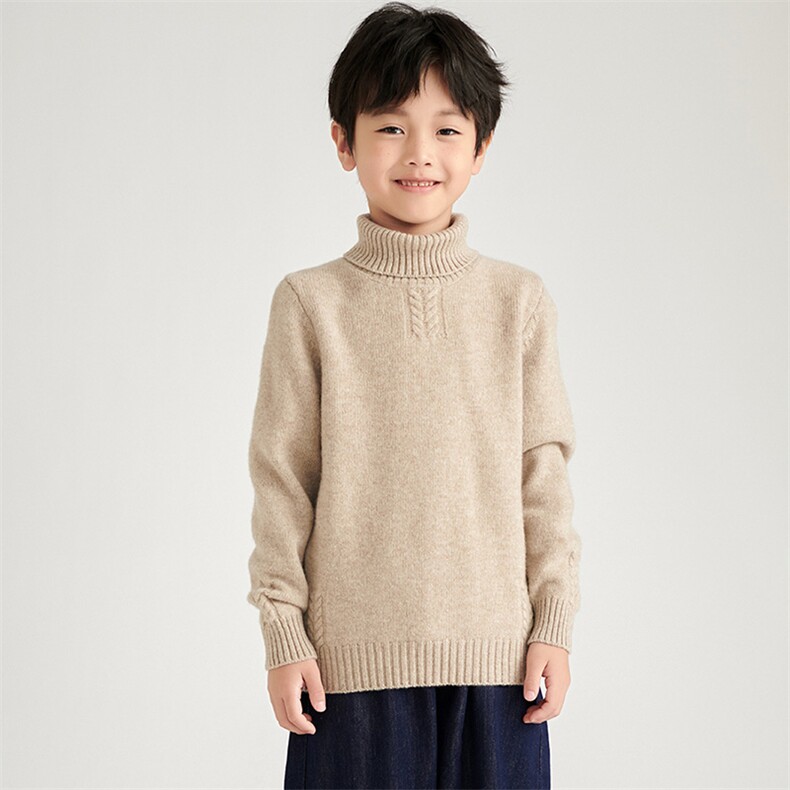 [羊毛]秋冬儿童高领羊毛衫男女同款，童装儿童羊毛衫，鑫贝羊绒