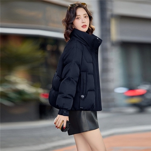 现货90%白鸭绒2025年冬季短款帽子可拆羽绒服外套图片