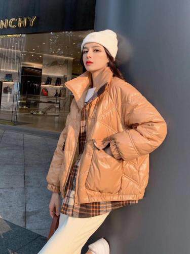 现货～羽绒服下摆拼格子，女装羽绒服，恋钱