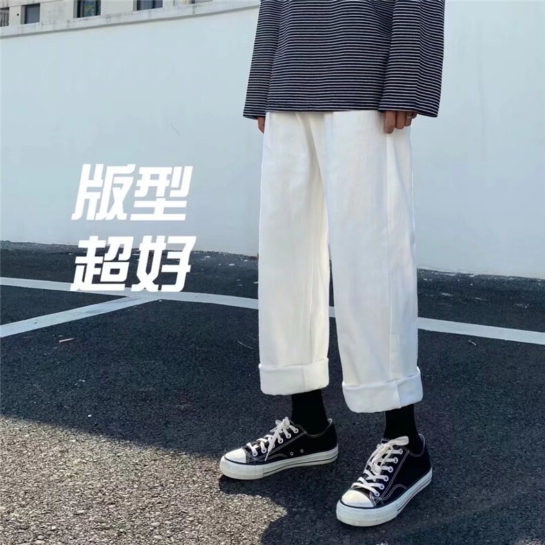 牛仔裤男直筒宽松阔腿休闲长裤N4019P42,男装牛仔裤,星座1116-2
