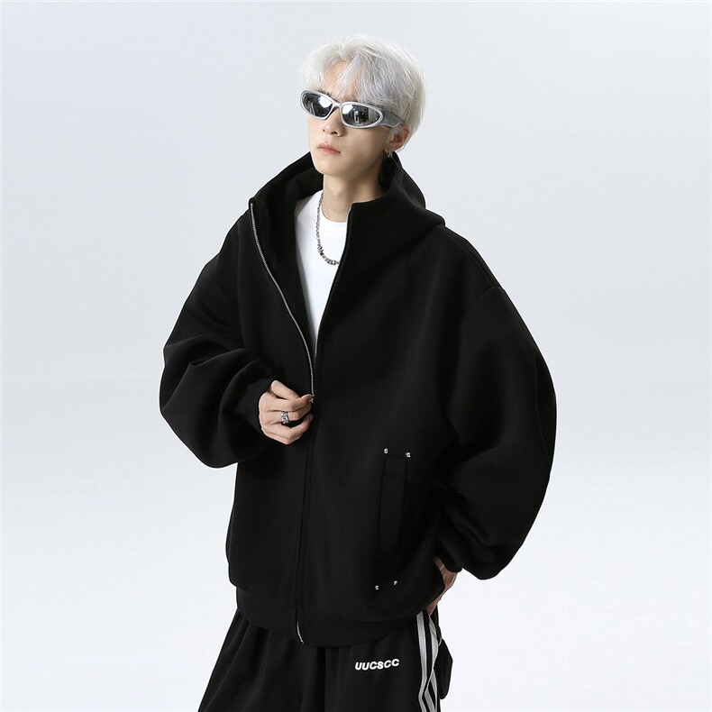 短款廓形连帽开始卫衣男女2025春秋季重磅外套JK708-P78，女装短外套，电商C307