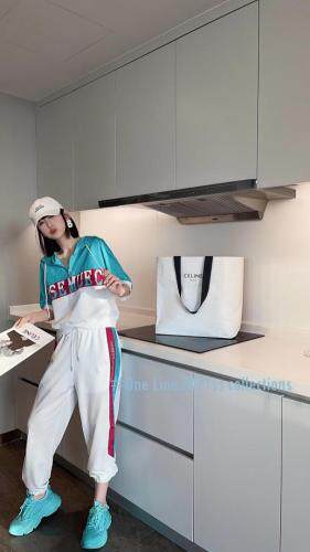 新款拼色套装，女装职业装，娇姿百合