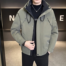 新款男士羽绒服夹克连帽加厚防寒309B-3-81060-P215，男装夹克，星座1409-3