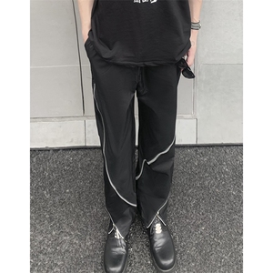 B221 美式ins高街暗黑小众拉链情侣休闲冲锋裤 LK23030-P65 控88图片