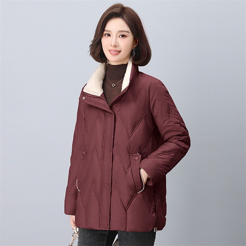 2024冬季新款棉衣加厚女外套短款立领小个子冬装棉服外套,女装棉衣/棉服,雪樱依海