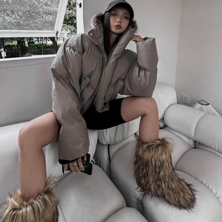 美式复古立领短款加厚棉服外套男女冬季小众高级感cleanfit棉衣潮,男装夹克,星座506A