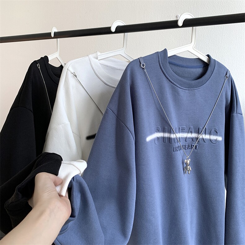 W2203-P-60控7850%棉300克2025秋季新款多工艺港风宽松卫衣外套,女装短外套,电商A036A