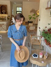 牛仔连衣裙，女装连衣裙，Ee·G