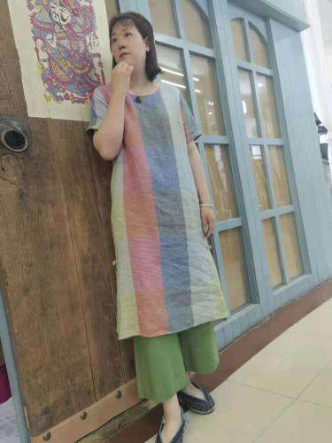 现货一复古棉麻风格各类裙子、旗袍、上衣、裤子，女装婚纱/旗袍/礼服，蓝院