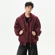 假两件连帽夹克男潮流百搭保暖户外外套J063P95158，男装夹克，电商A073
