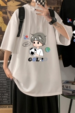 LD54207-P45连帽短袖t恤男大码胖子带帽五分袖中袖，男装T恤，电商A040
