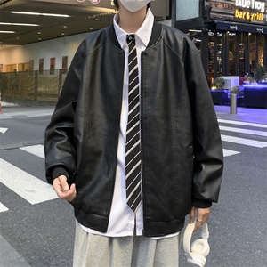 秋季PU皮衣外套男ins潮牌痞帅机车夹克韩版潮流宽松 W2097-P60图片