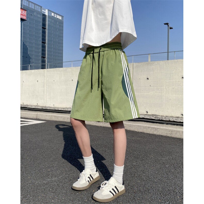 抖音品质夏季新款美式运动条纹宽松短裤B315-K25526-特p25控48,男装休闲裤,电商B315