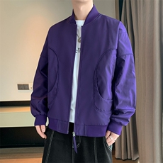 现货冲锋衣外套男新款宽松棒球领休闲工装夹克潮流JK0218-P75，男装夹克，星座308B-2