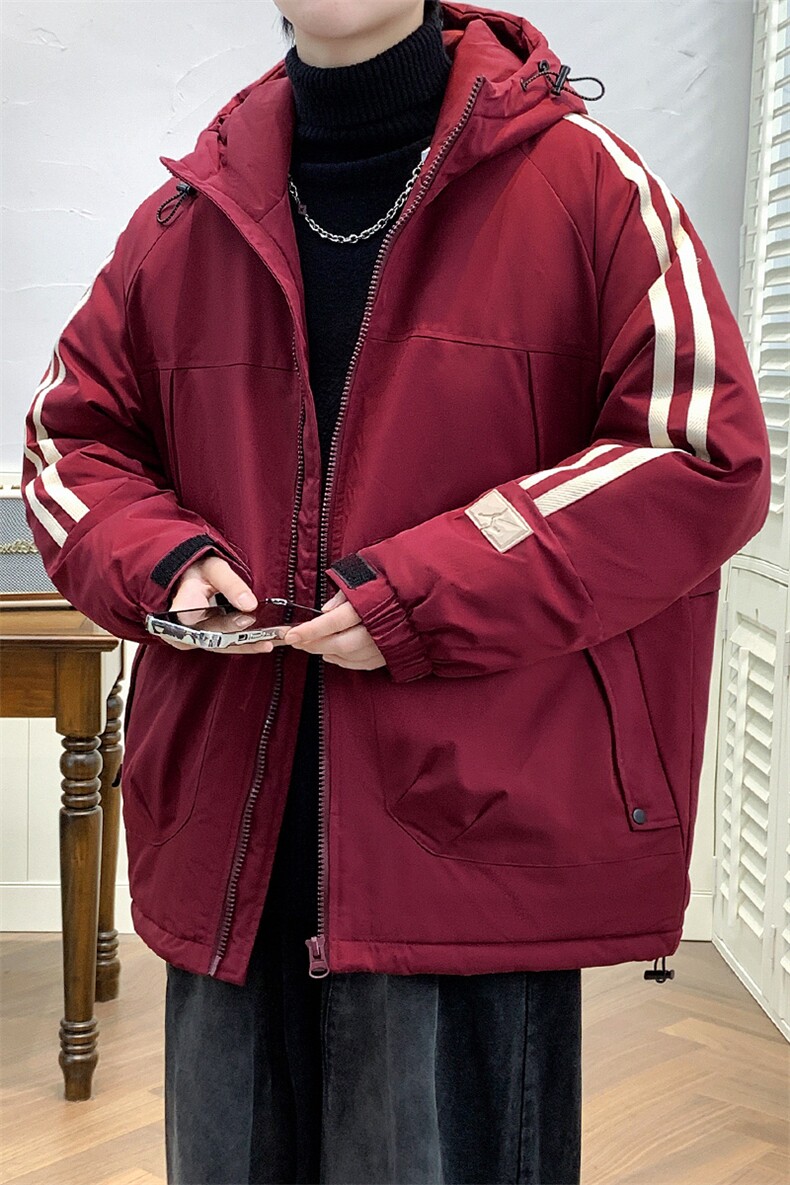 冬上新加棉加厚时尚棉服港风连帽棉衣外套男女8321-P110控价158,男装棉衣,电商A441-1