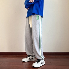 703-K871-P45春季休闲绣花织带拼接卫裤，男装休闲裤，星座703