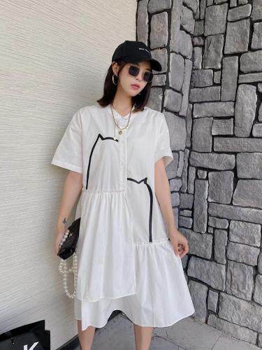 爱美欧夏季新款设计款衬衫连衣裙，女装衬衫，爱美欧