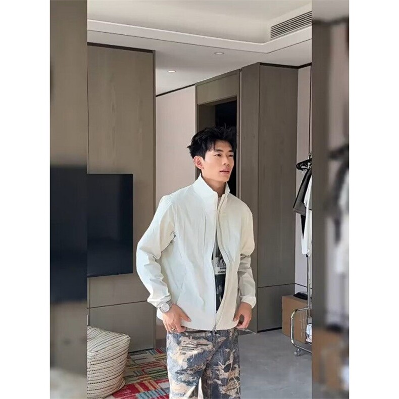 夏季防晒衣男立领户外防泼水防紫外线休闲透气长袖外套insF101,男装夹克,星座1116A（原606A-3）