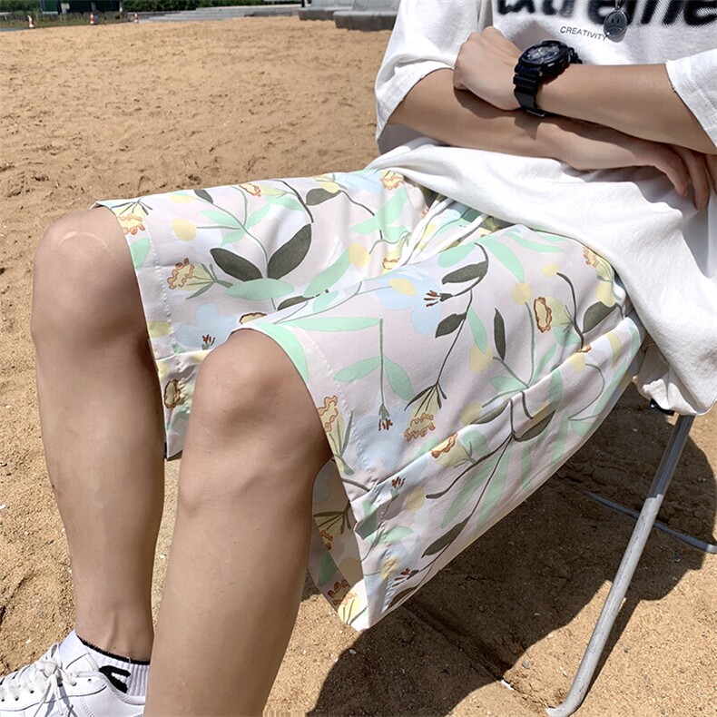 703-DK80-P26夏季休闲大码沙滩短裤数码印花,男装休闲裤,星座703