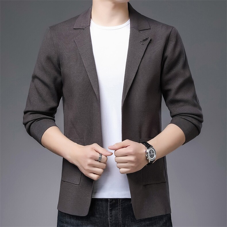 Q98187钱塘2020-2中青年男士时尚休闲帅气春秋薄款长袖针织衫P85图片