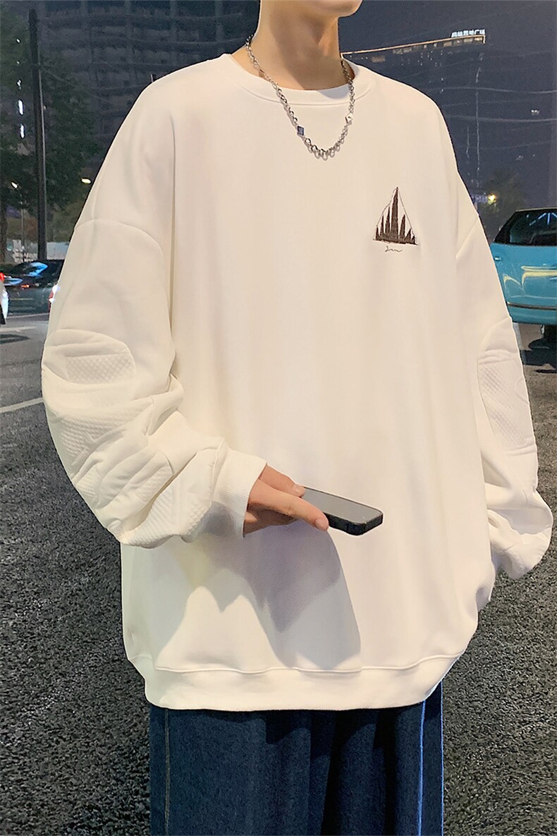 5038-P25春季新款现货印花色圆领卫衣男外衣男士250G,男装卫衣,星座1204