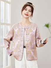 现货2026年春季中式新款时尚简约短外套款号62316，女装短外套，靓衣阁