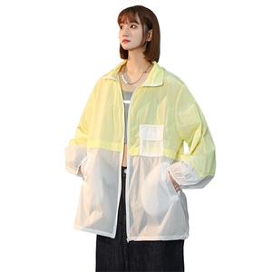 现货宽松版防晒衣外套情侣中性男女上衣 225-2-20525-P45 控65图片