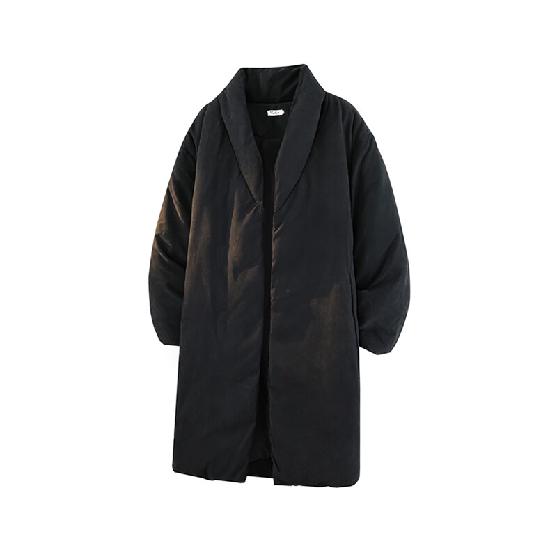 8XL-M90白鸭绒！特大码羽绒服日系绒面长款棉衣男YRFC03P268,男装羽绒服,电商D206-1