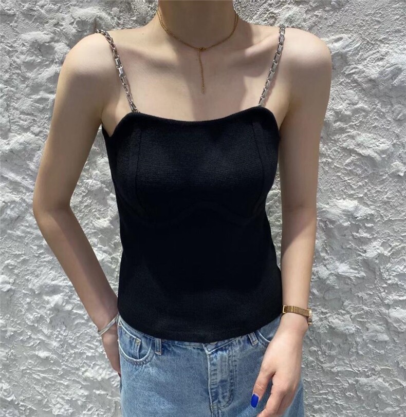 新款链条吊带三个色，女装背心吊带，SMOOTH