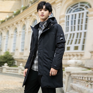 男士羽绒服2020冬季新款中长款连帽加厚外套DS581T图片