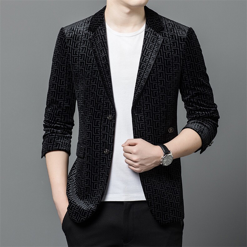 ASD9032男士2023年春季新款长袖西服休闲青年夹克西装单西图片