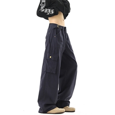 美式高街多口袋工装裤男女宽松休闲水洗长裤08XZ211-1-k2572-p65，男装工装外套，星座211-1