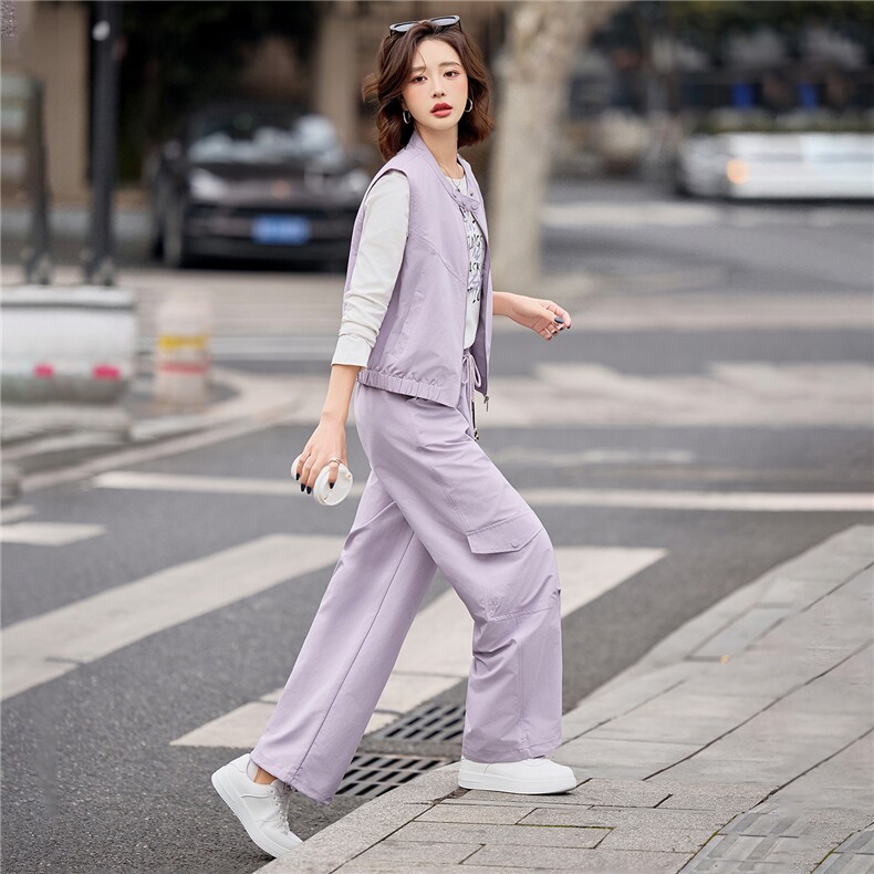 2026年春季新款时尚休闲三件套套装女,女装套装/套裙,依路服饰