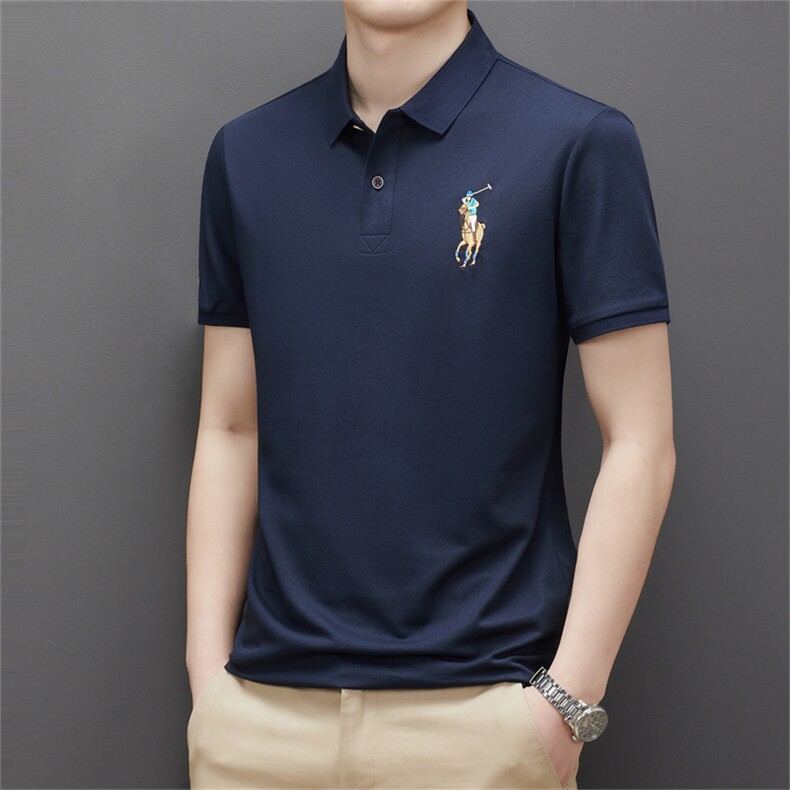 男装2023夏季新款男士短袖体恤宽松夏季中年男士Polo衫翻领保罗衫,男装Polo衫,电商B212（原钱塘6029）