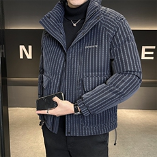 标50白鸭绒金丝软毛皮羽绒服条纹品质C317-Y830-P285控358，男装羽绒服，电商C317